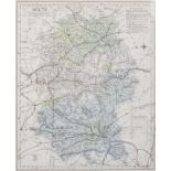 Wiltshire, a country map by Letts, Son and co Limited, London,
