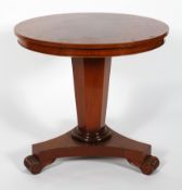 A Biedermeier style mahogany centre table,