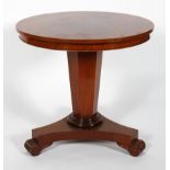 A Biedermeier style mahogany centre table,