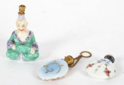 A collection of porcelain scent bottles, mainly continental and 19th century,