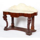 A Victorian marble and mahogany topped wash stand, circa 1880,