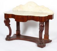 A Victorian marble and mahogany topped wash stand, circa 1880,