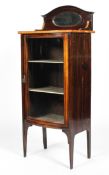 A Victorian mahogany pier cabinet, with mirrored gallery,