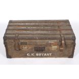 A late 19th/early 20th century French (Paris) travelling trunk,