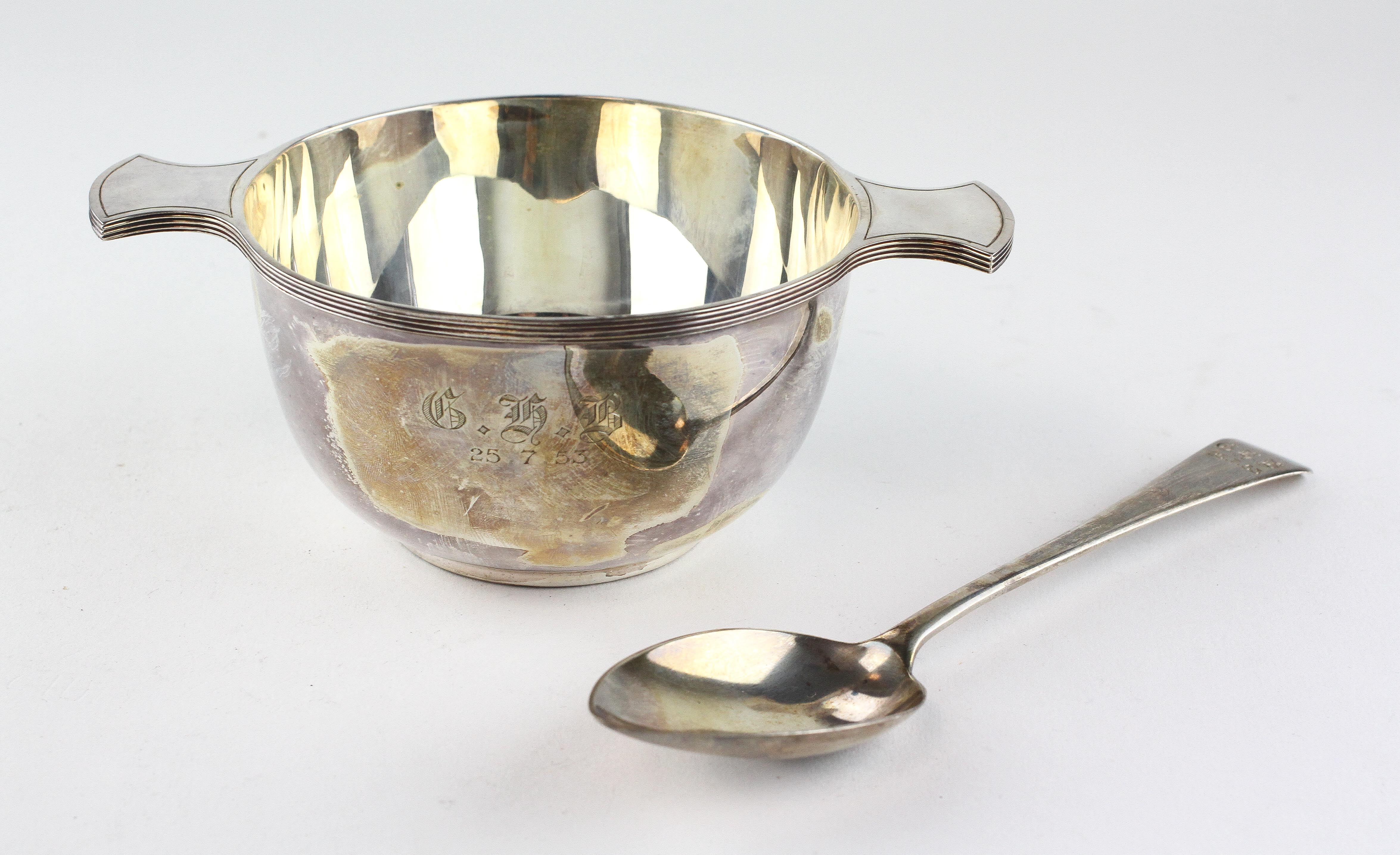 A silver two handled Quaich, hallmarked Sheffield 1931 by Atkin Brothers,