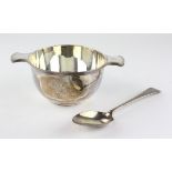 A silver two handled Quaich, hallmarked Sheffield 1931 by Atkin Brothers,