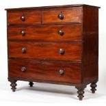 A Victorian mahogany chest of drawers, late 19th century,