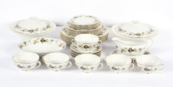 A Royal Doulton 'Larchmont' pattern part dinner service, 20th century, printed grey marks,