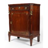 A French Directoire style mahogany gilt-metal mounted cabinet, 19th century,