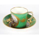 A Sevres Coffee Can and Saucer, date code for 1777,