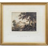 Joseph Bartlet, (1757-1811), watercolour of a house in wooded landscape, framed,