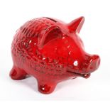 A 1960's/70's vintage Italica Arts Italian pottery money box coin bank, in the form of a pig,