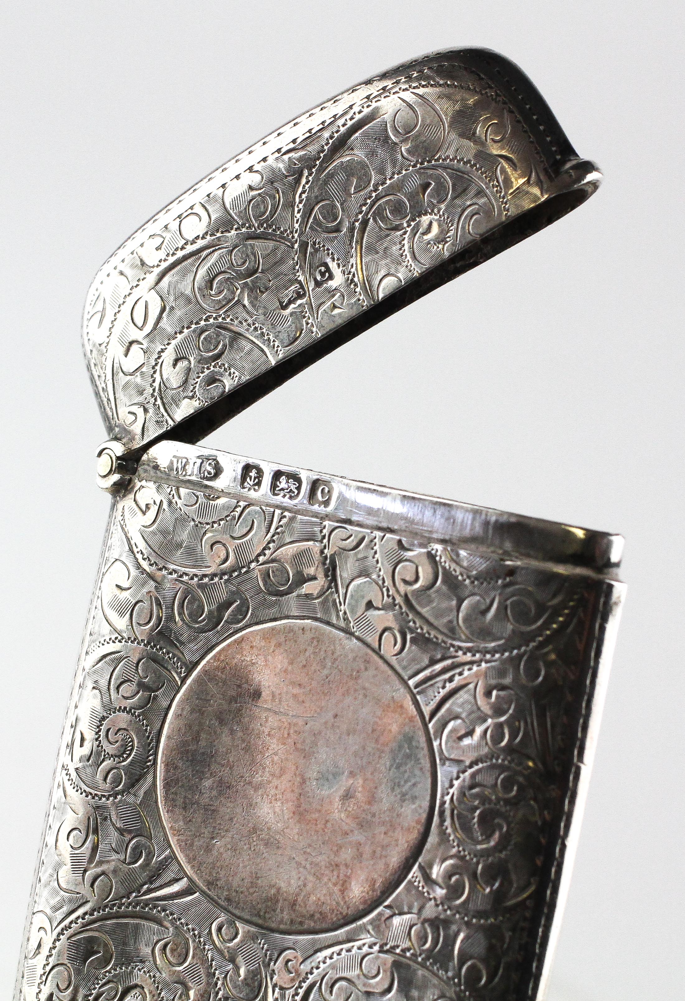 A silver card case and two silver vesta cases, - Image 2 of 2