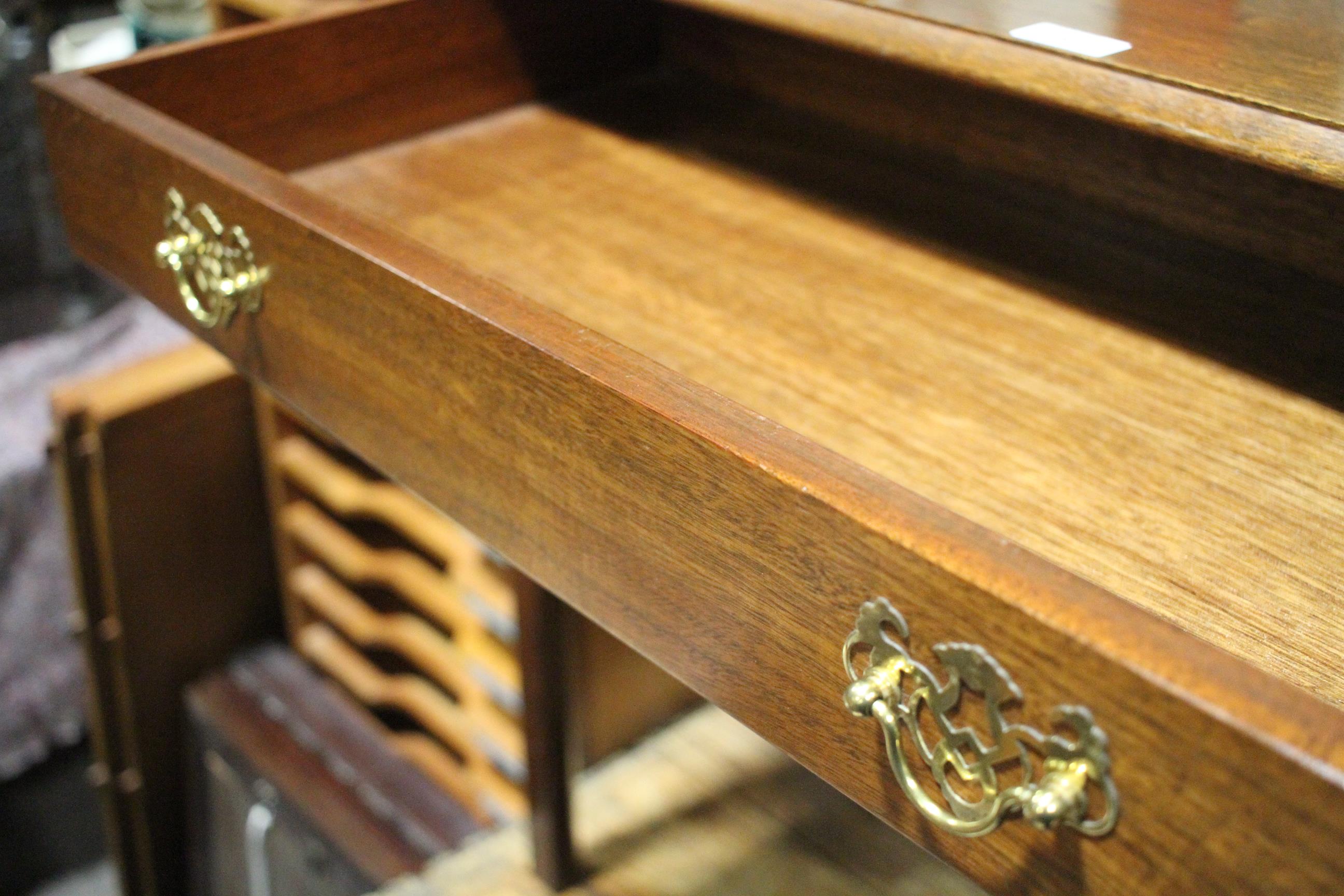 A Georgian style mahogany side table, with single drawer, - Image 3 of 5