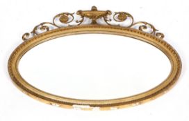 A Regency style gilt gesso mirror,