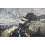 WF Winter, a Military coastal scene, oil on canvas, signed and dated 1920 lower right,