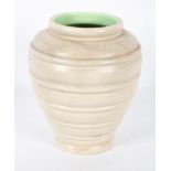 A Clarice Cliff vase, model 71A, of banded, tapering form,
