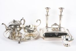 A collection of 19th century silver plated wares,