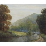 W Allen, Extensive landscape, watercolour, signed and dated 1912 lower left,