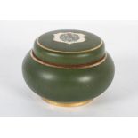 A Macintyre & Co pot and cover of circular form,