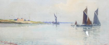G.W Taylor, 'Hole Haven, Canvey Island, Rv Thames', watercolour,