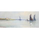 G.W Taylor, 'Hole Haven, Canvey Island, Rv Thames', watercolour,