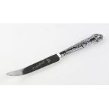 A silver handled grapefruit knife, hallmarked for Sheffield, 1968,