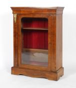 A Victorian mahogany Pier Cabinet, with a single glazed door,