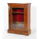 A Victorian mahogany Pier Cabinet, with a single glazed door,