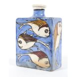 A rare 19th century Iznik Middle Eastern/Persian/Turkish pottery flask or bottle vase;