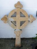 A carved stone Celtic cross from Kilve Rectory in the Quantocks,