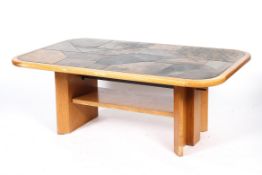 A late 20th century vintage Paul Kingma type brutalist coffee table,