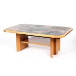 A late 20th century vintage Paul Kingma type brutalist coffee table,