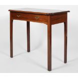 A Georgian style mahogany side table, with single drawer,