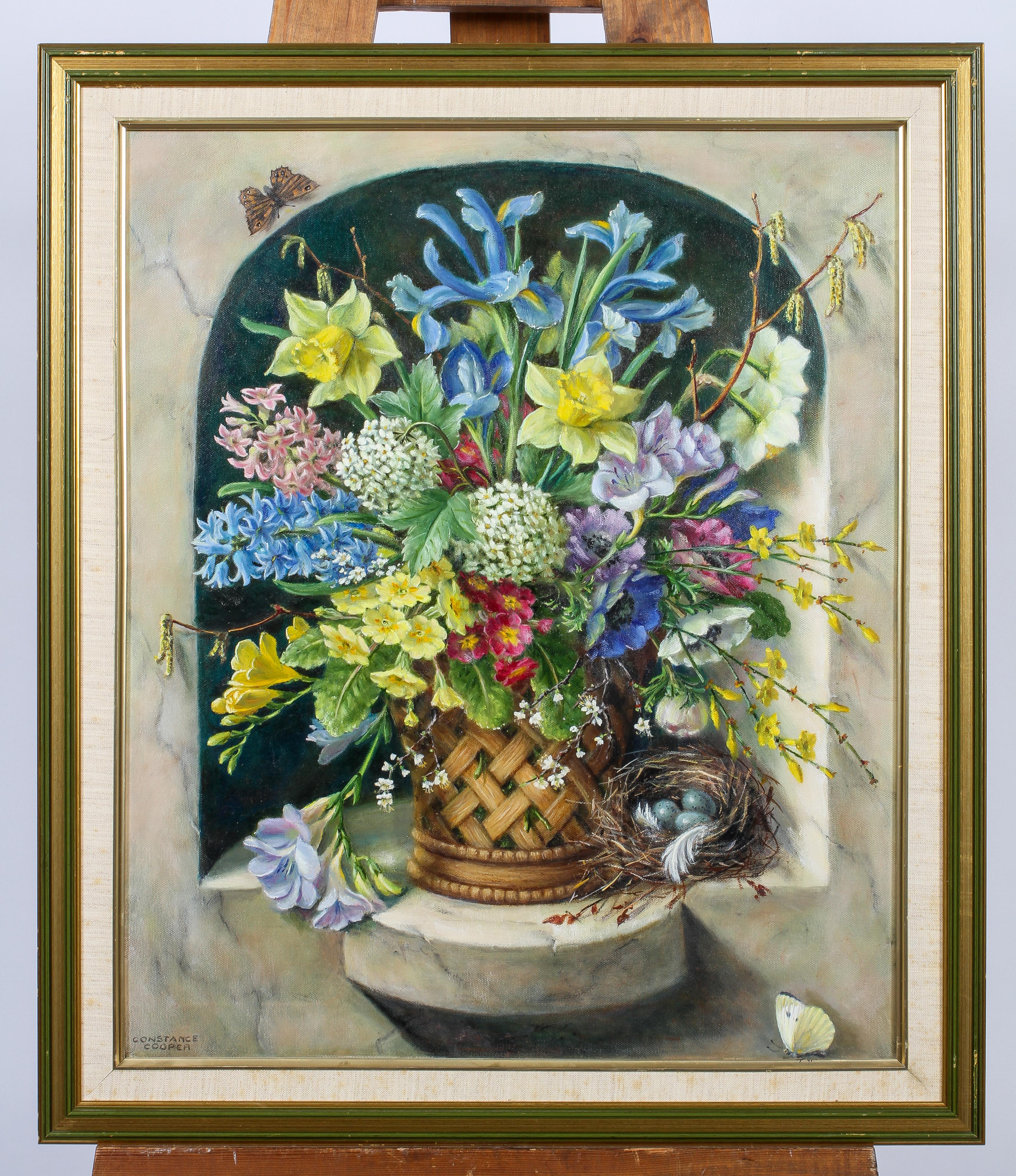 Constance Cooper, Spring Flowers, oil on canvas, signed lower left, - Image 2 of 4