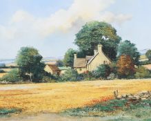 Alan King, Cotswold Retreat, near Stanton, oil on canvas, initialled lower right, framed,