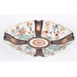 A Worcester oval dish, circa 1770, in the Queens or Japan pattern,