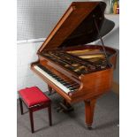 A Gors-Kallman, Berlin rosewood boudoir grand piano, retailed by Selfridge, London, 145cm wide,