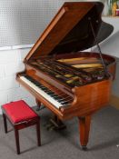 A Gors-Kallman, Berlin rosewood boudoir grand piano, retailed by Selfridge, London, 145cm wide,