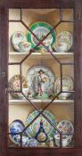 Constance Cooper, Tromphe l'Oeil of a porcelain display cupboard, oil on canvas,
