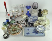 Collection of ceramics and glassware, to include paperweights,