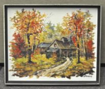 Walter Pranke, oil on canvas, autumnal landscape, signed to bottom right, framed,