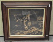 A large Frost and Reed print, titled "Silent Sympathy" by Herbert Dicksee, framed and glazed,