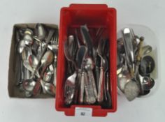 A selection of silver plated flatware, to include teaspoons,