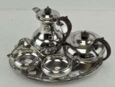A vintage silver plated Walker & Hall tea and coffee service