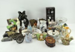 A collection of assorted ceramics and other items, to include vases, Caithness glass vase,