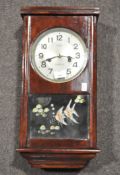 A Chinese 'White Mountain' wall clock,