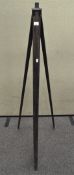 An early 20th century mahogany tripod, possibly for telescope,