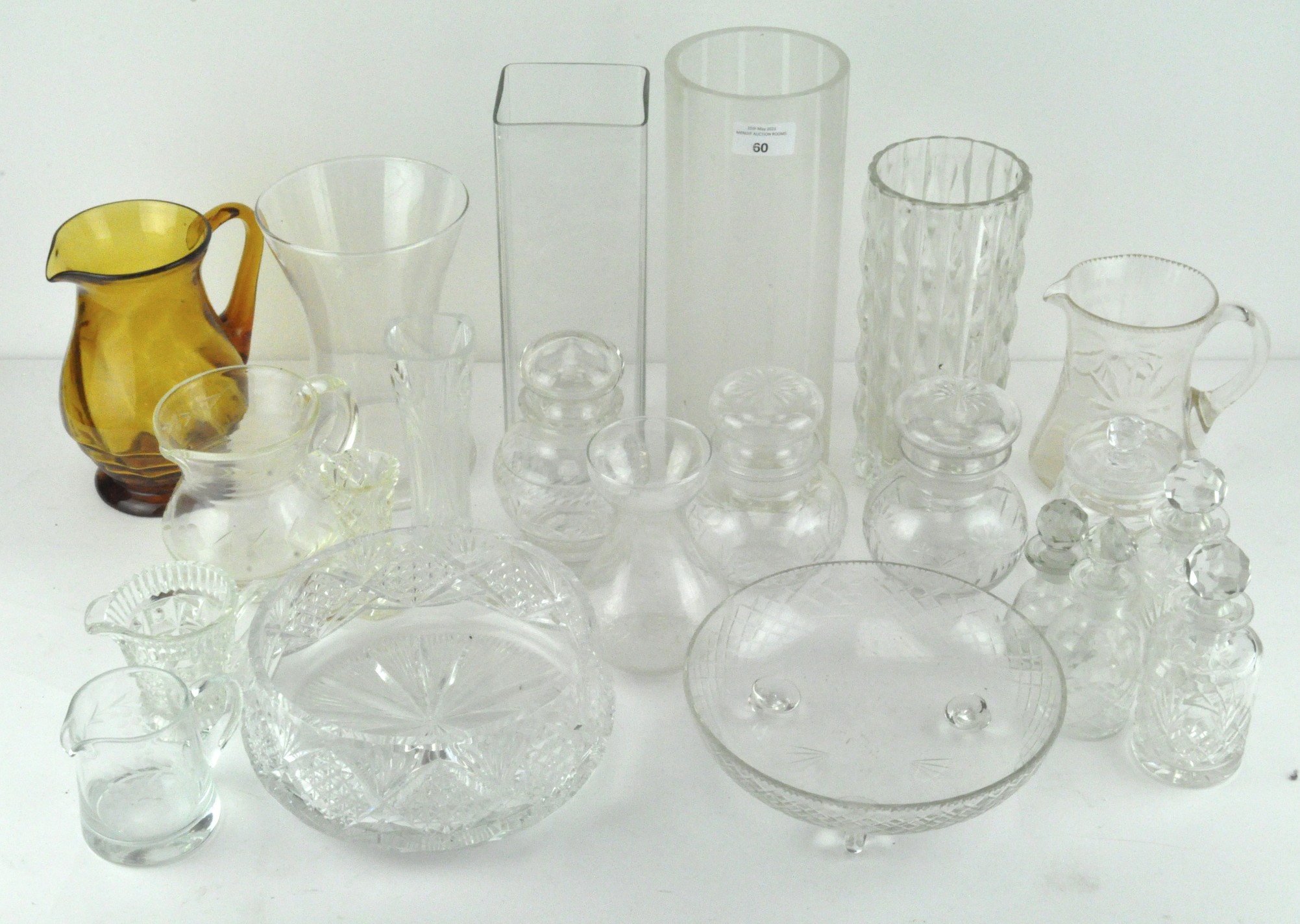 A collection of assorted cut glass and other glassware, including bowls jugs and vases. - Image 2 of 2