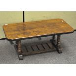 A modern heavy Oak coffee table,